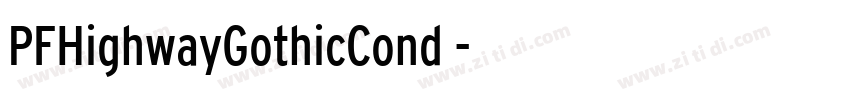 PFHighwayGothicCond 字体转换